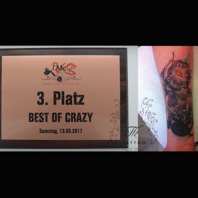 Premiu Ink-Style, Germania, Tatuaj watercolor, Tatuaje bucuresti, tatuaje, tatuaj mana, tattoo